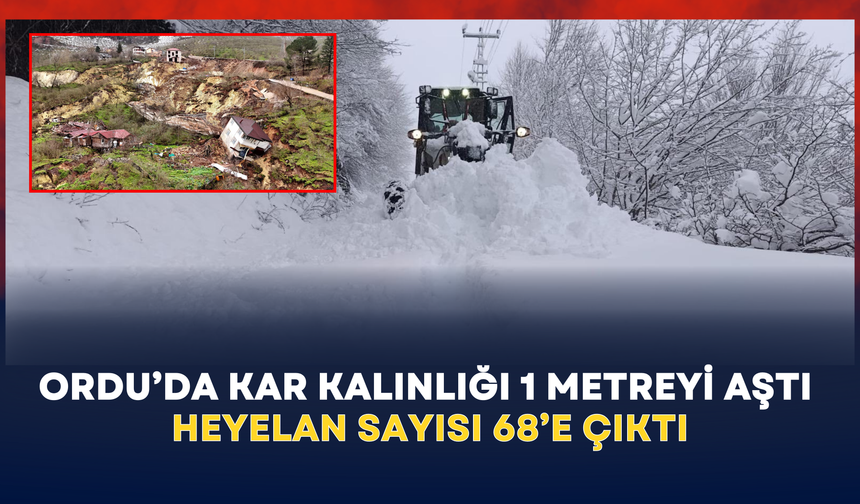 Ordu’da kar kalınlığı 1 metreyi aştı: Heyelan sayısı 68’e çıktı