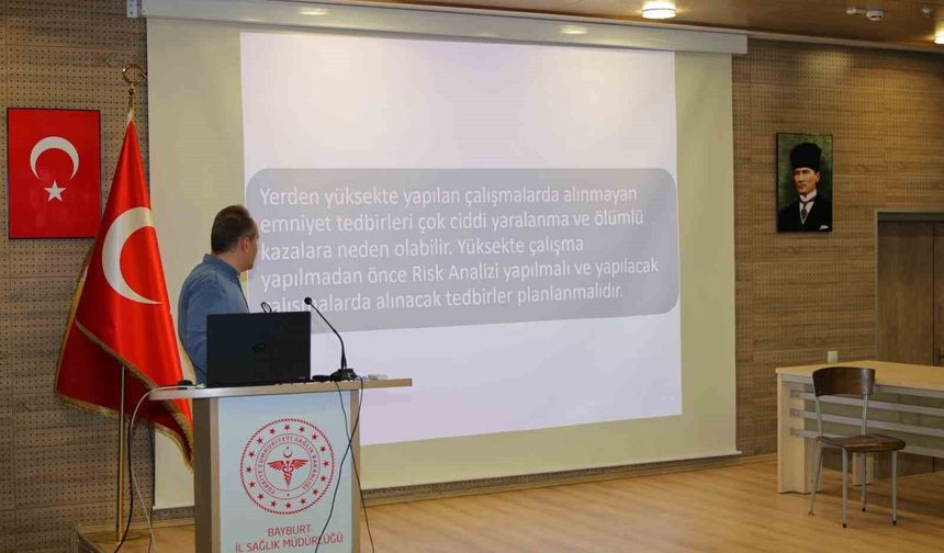 Bayburt İl Sağlık Müdürlüğü bünyesindeki sürekli işçilere İSG eğitimi