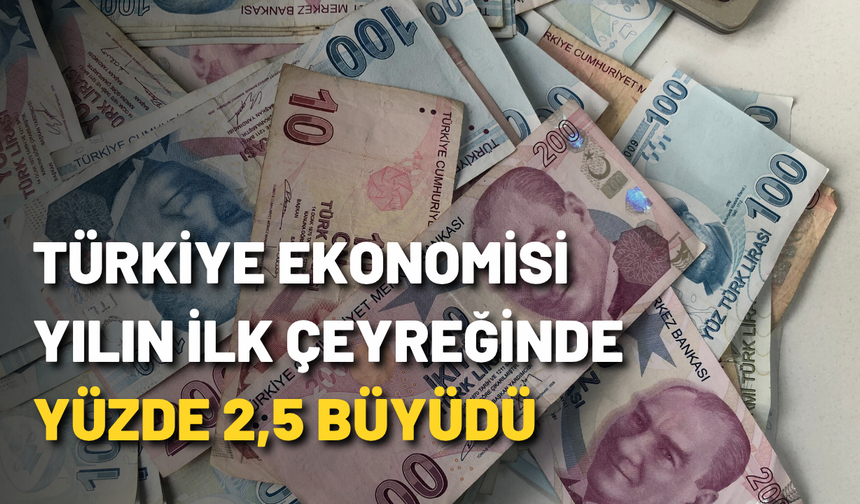 Türkiye ekonomisi yılın ilk çeyreğinde yüzde 2,5 büyüdü