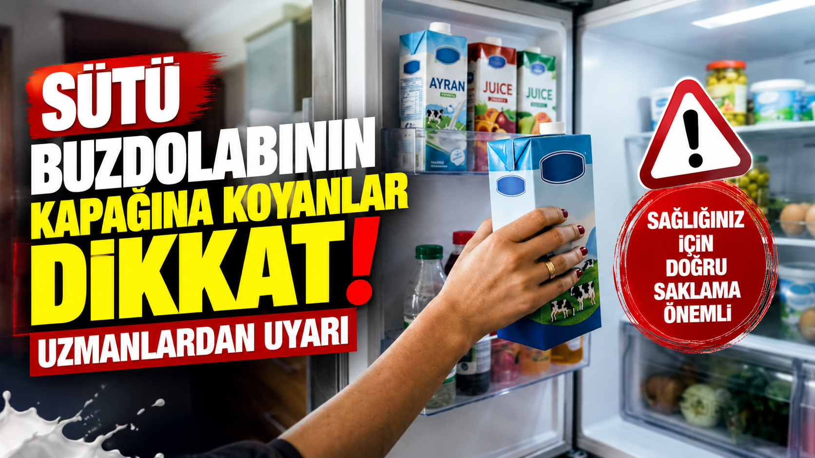 Sütü buzdolabının kapağına koyanlar dikkat: Uzmanlardan uyarı