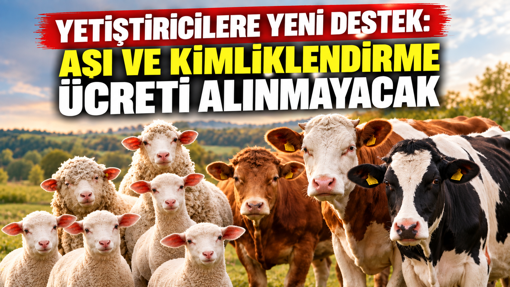 Yetiştiricilere yeni destek: Aşı ve kimliklendirme ücreti alınmayacak